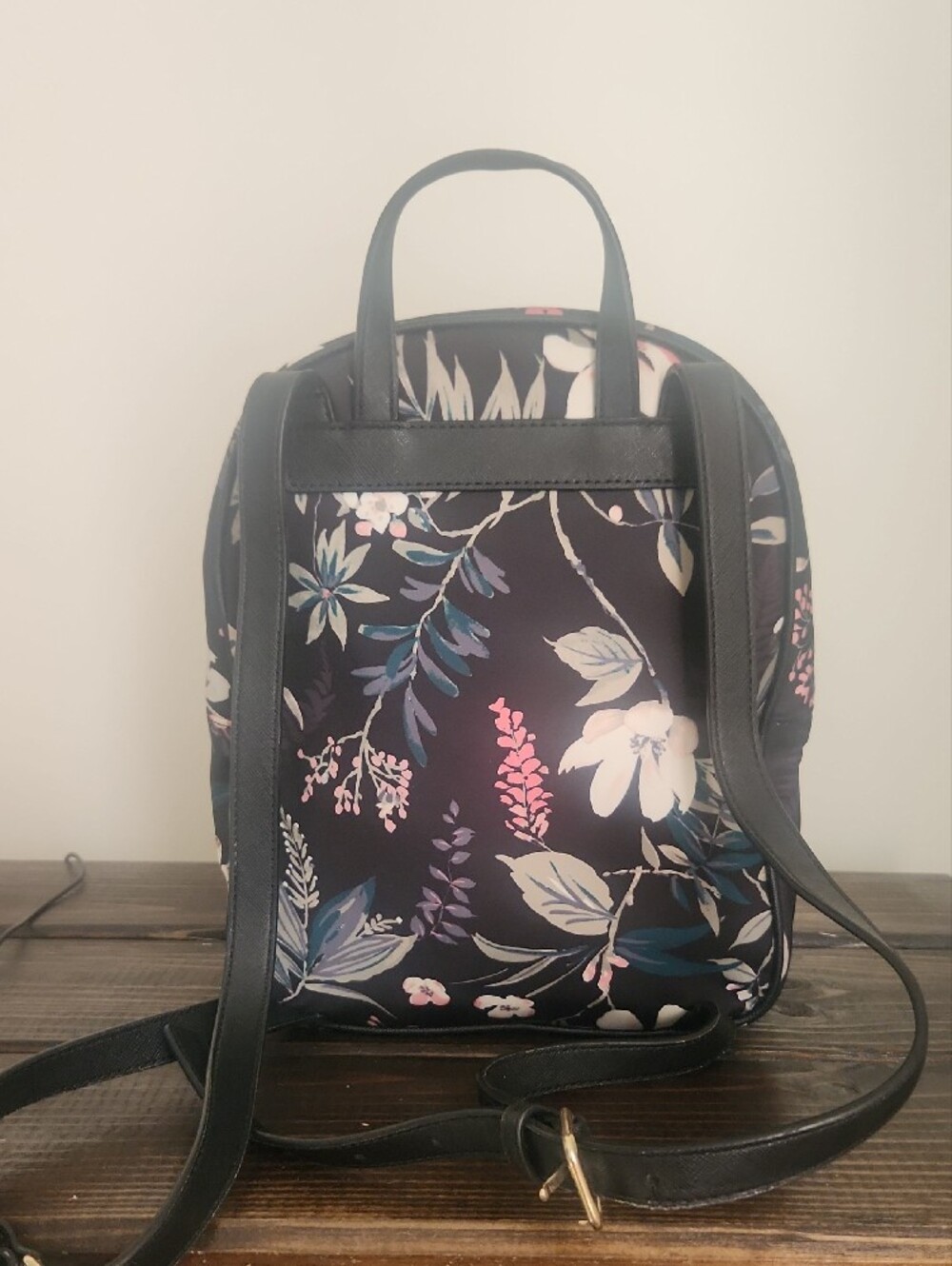 Kate Spade Black Floral Mini Backpack - Picture 6 of 14